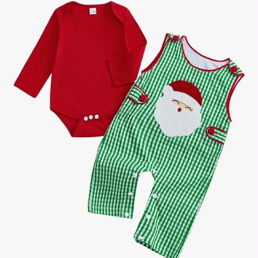 Festive Santa Baby Outfit Set